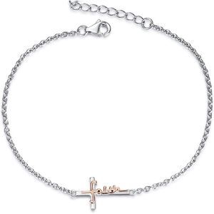 Pretty Rose Gold Plated Faith Bracelet,Hypoallergenic